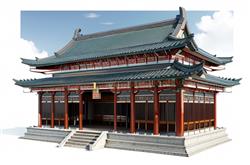 中式古建筑大殿