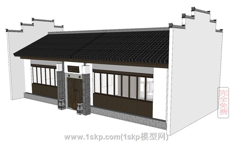 中式传统古建筑民居