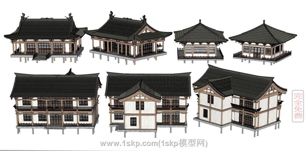中式古建筑民宿乡村民房宗祠祠堂