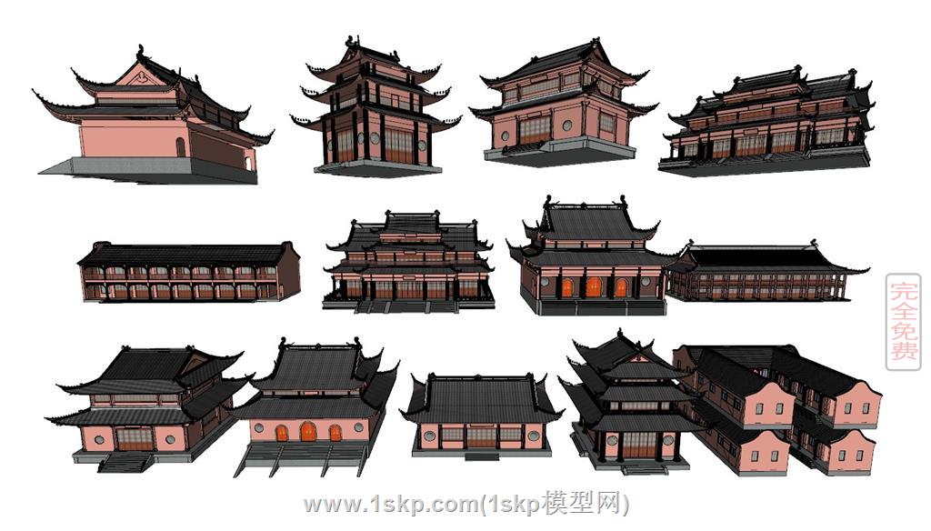 中式寺庙建筑