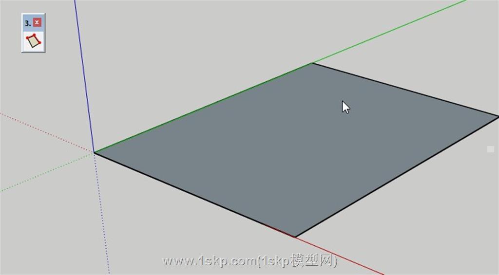 3点矩形SU模型