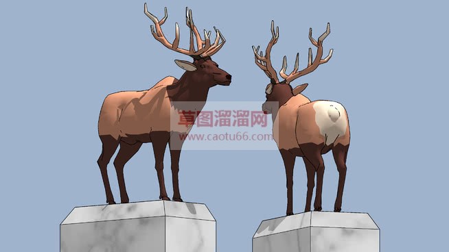 动物麋鹿的免SU模型