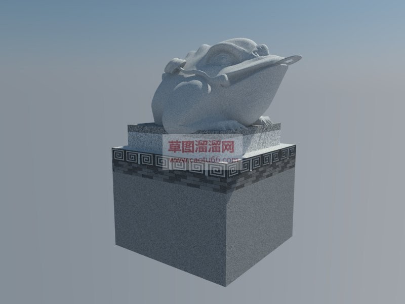 蟾蜍金蟾雕塑SU模型