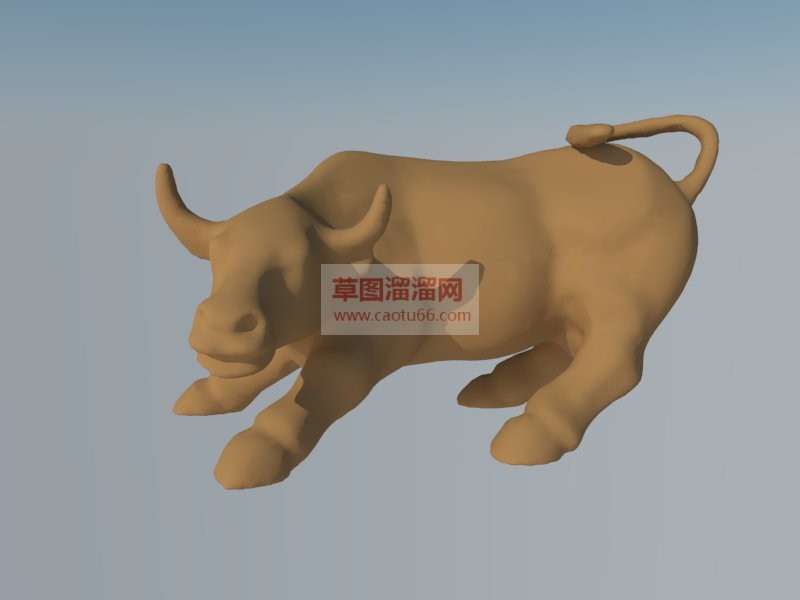 牛雕塑SU模型