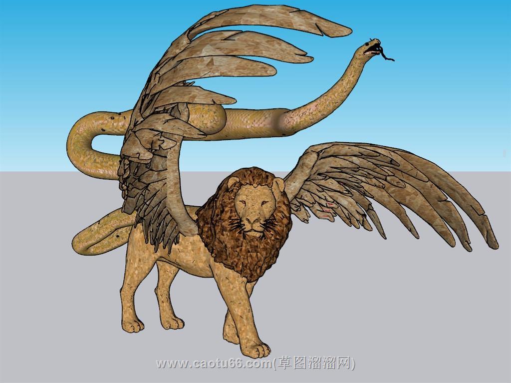 狮子翅膀SU模型