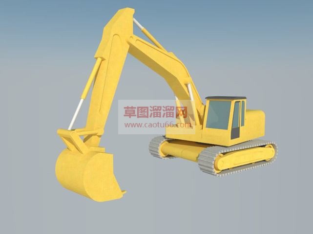 履带式挖掘机SU模型