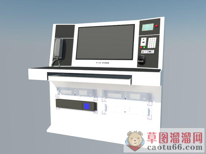 中控电脑指挥电脑SU模型