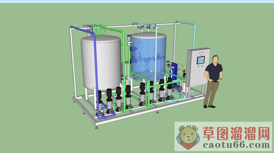 工业冷水机机械SU模型