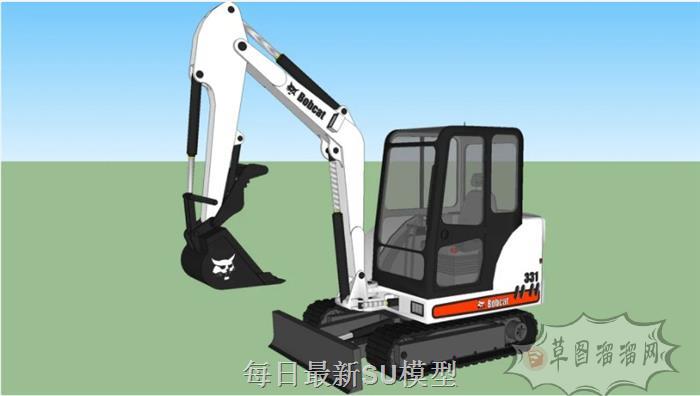 挖掘机工程车机械SU模型