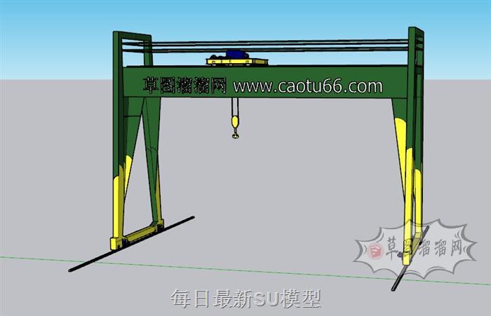 龙门吊机械SU模型