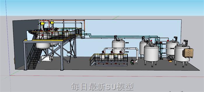工厂设备SU模型
