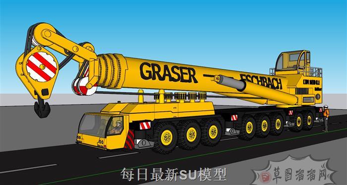 工程车吊车SU模型