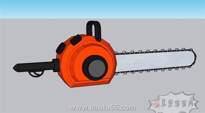 电锯工具伐木SU模型