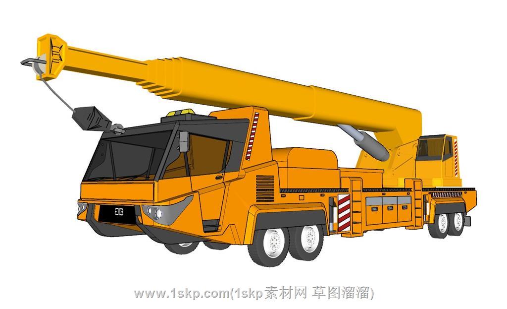 吊车特种工程车SU模型