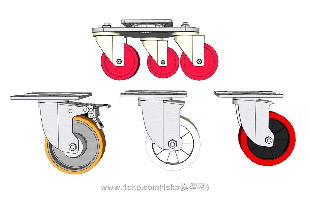 万向轮SU模型