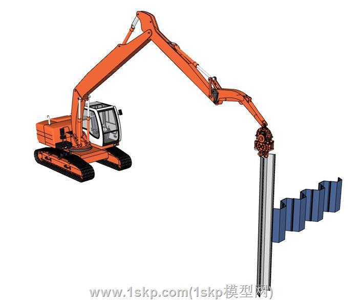 压桩机机械SU模型