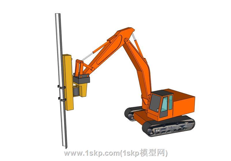 压桩机机械SU模型