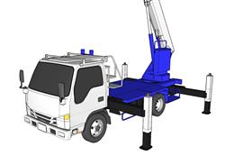 工程车高空作业登高车SU模型