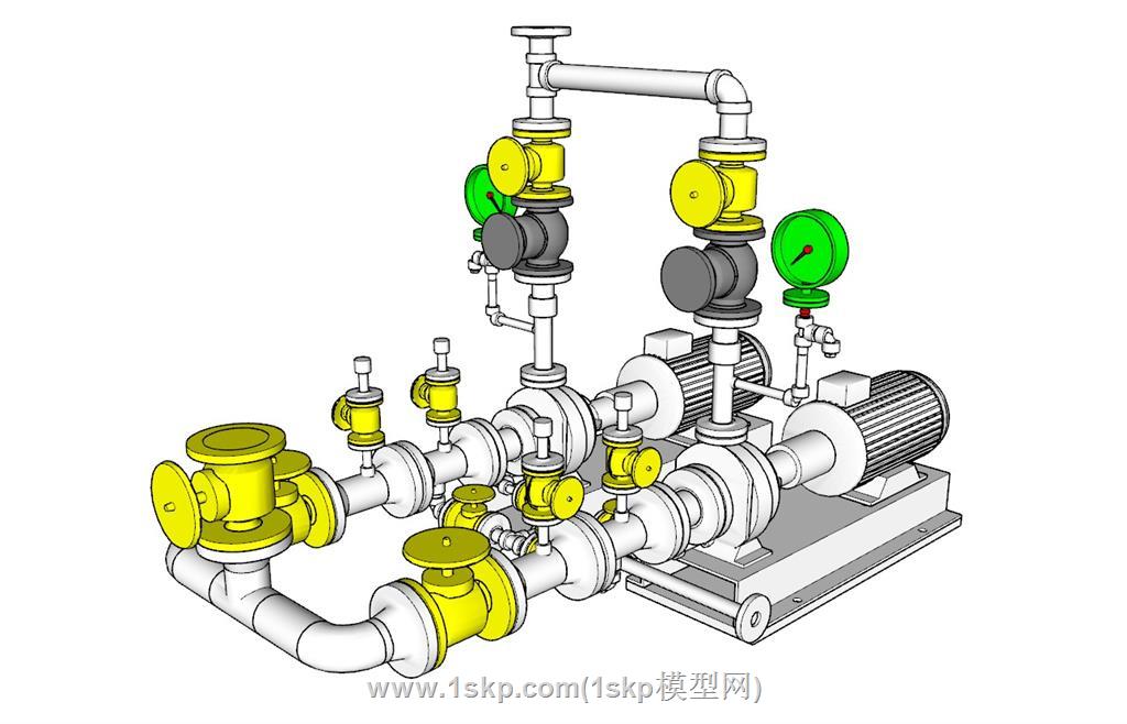 水泵污水设备SU模型