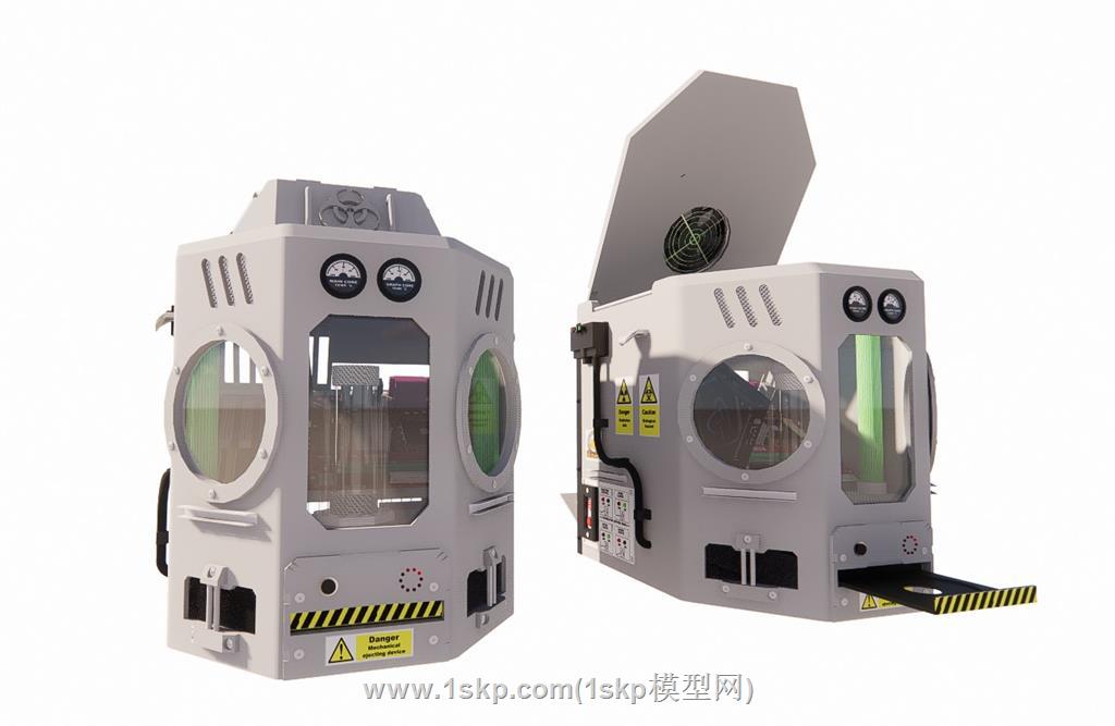 科幻生物反应器机械SU模型