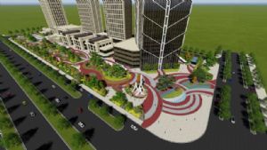 商业街公园景观SU模型