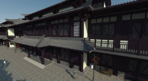仿古商业街路灯SU模型