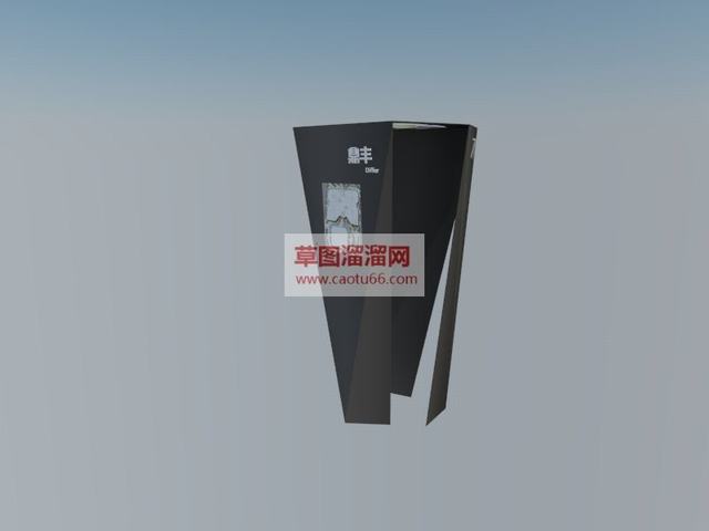 鼎丰城指示牌导引牌SU模型