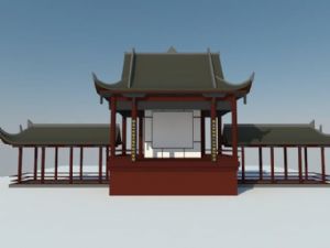古建舞台免费SU模型