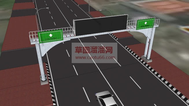高速公路桁架SU模型