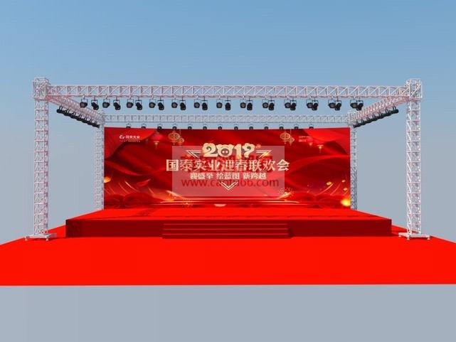新春舞台喜庆SU模型