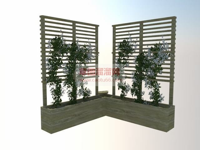 植物花箱架免SU模型
