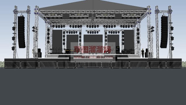 画户外桁架舞SU模型