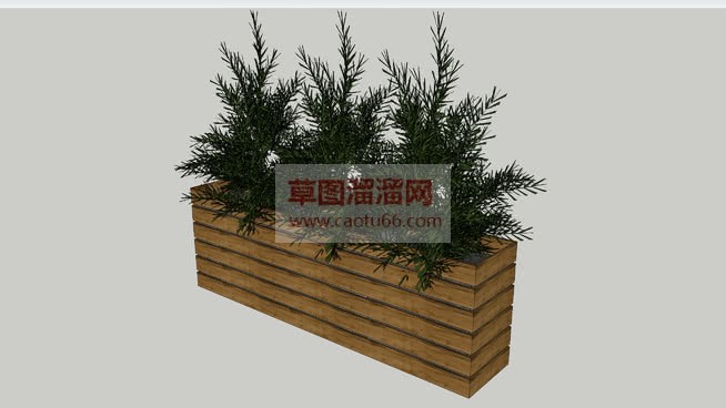 如何画花箱植SU模型