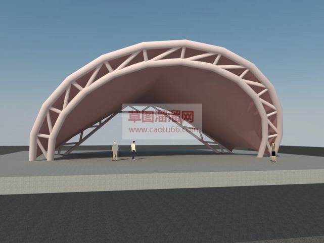 舞台钢架结构SU模型