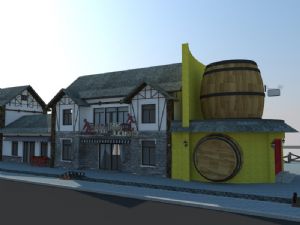 特色酒文化酒SU模型 免费sketchup模型下载