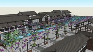 日本古建商业SU模型