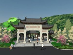 画中式连廊牌SU模型 免费sketchup模型下载