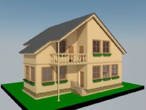木屋木房子住SU模型