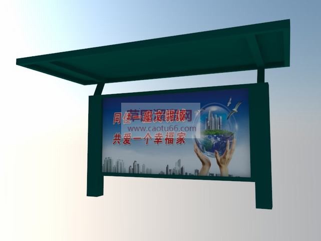 公交站等候厅SU模型