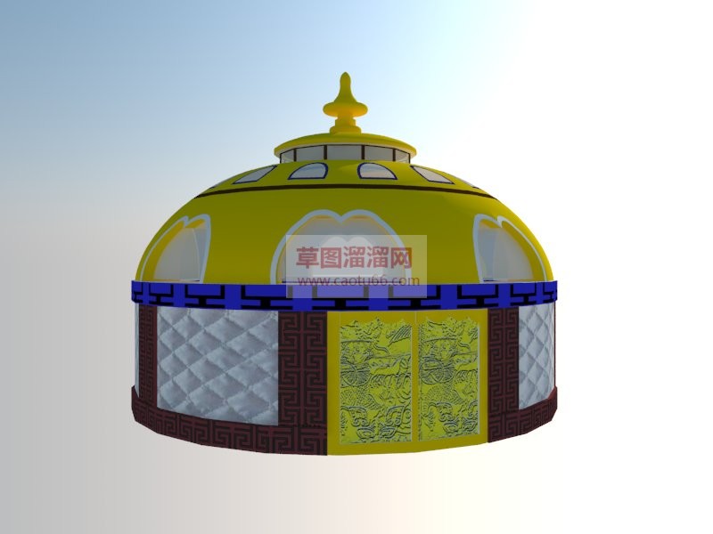 蒙古包帐篷SU模型