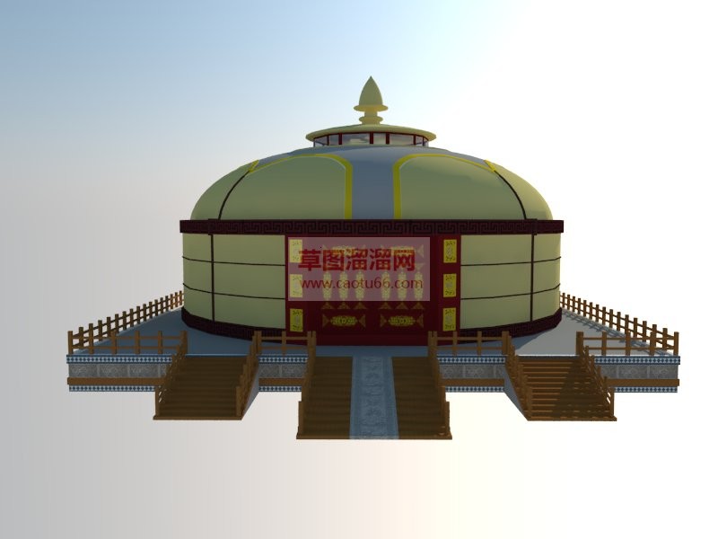 蒙古包帐篷大SU模型