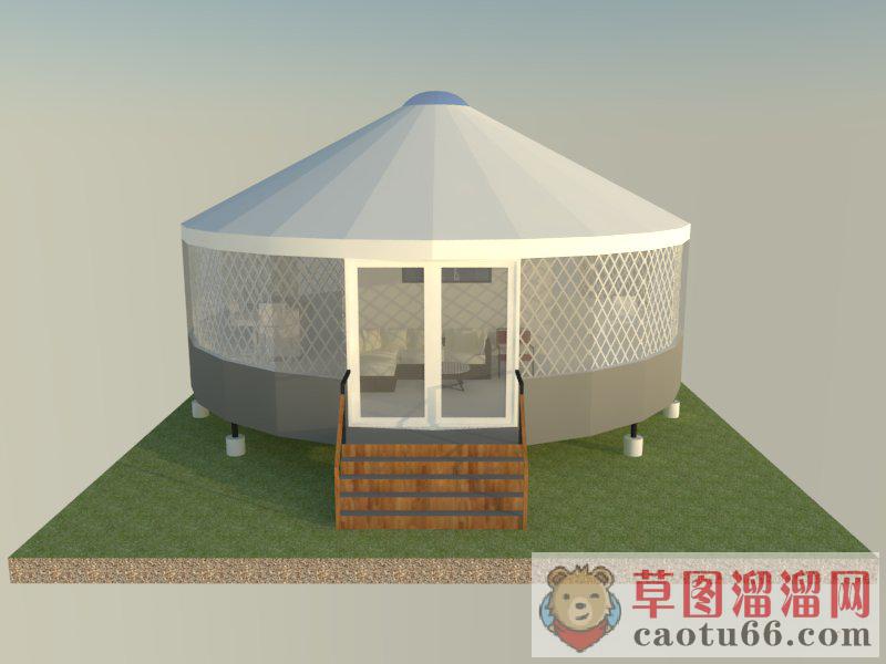 现代蒙古包住宅SU模型