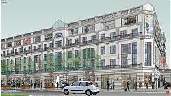 转角商业街建筑SU模型 免费sketchup模型下载