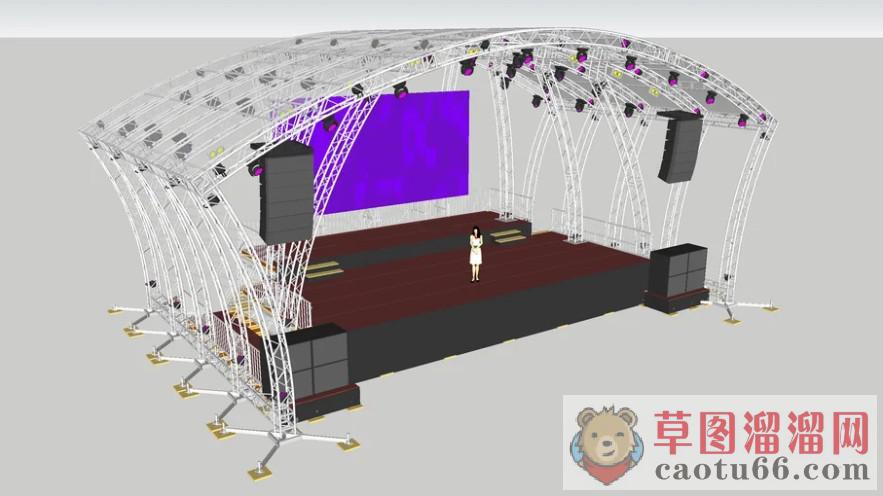桁架舞台SU模型