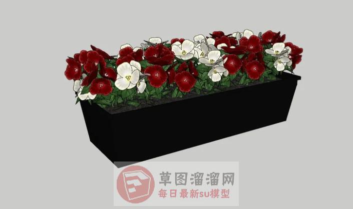 花箱花池花盆SU模型