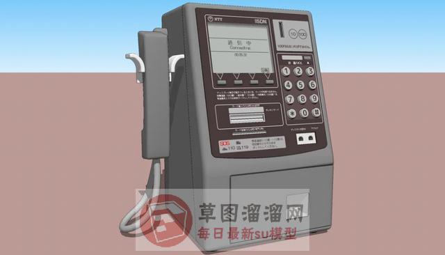 日式电话亭SU模型