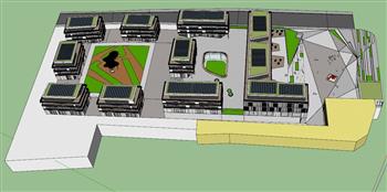 商业街综合体建筑SU模型