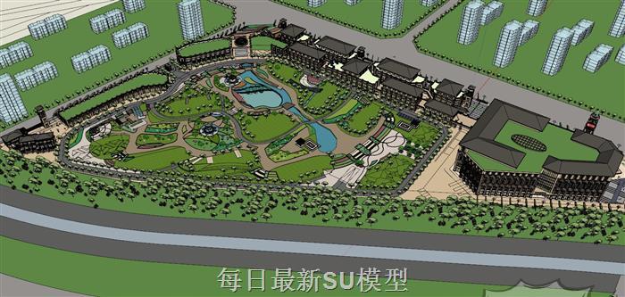 商业街景观SU模型