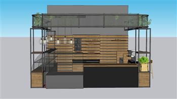 奶茶店蛋糕店SU模型