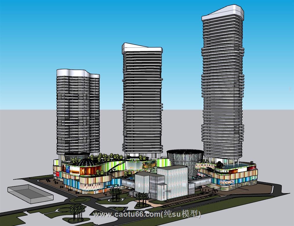 商业综合体建筑SU模型